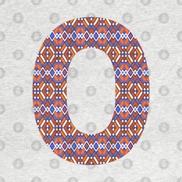 Monogram Letter O- geometric pattern by RinaMosaics